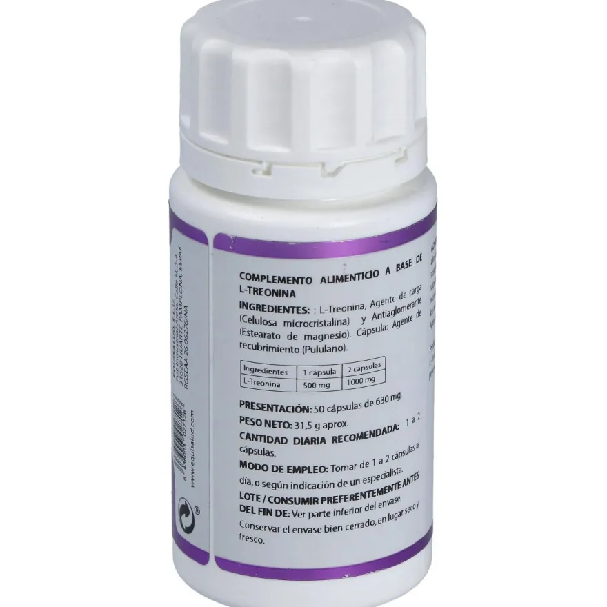 L - Treonina 500mg 50caps - Equisalud
