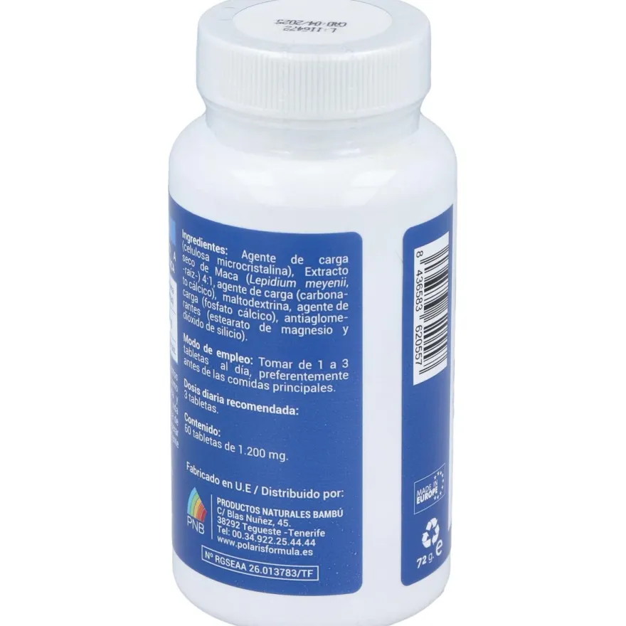 Maca 1000mg 60 Tabletas - Polaris