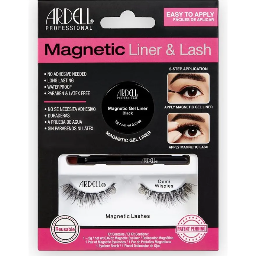Magnetic Liner y Lash Demi Wispies Pestañas + Gel Liner 3 u - Ardell