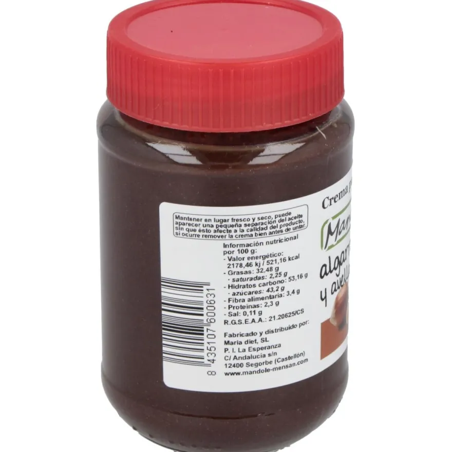 Mandole Crema Algarroba Avellana S/Pal 375G