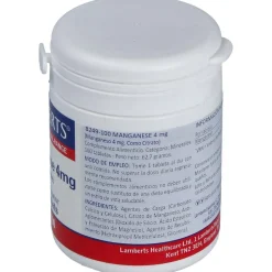 Manganeso Citrato 4Mg. 100 Cap.