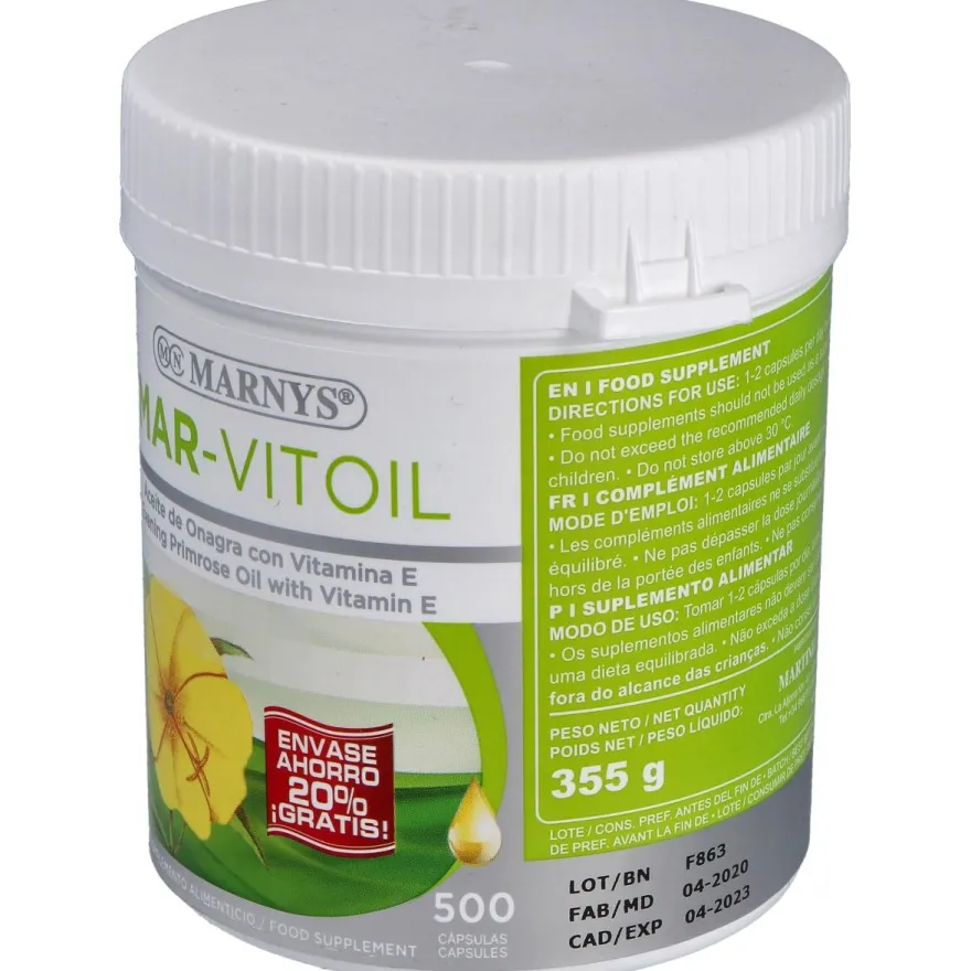 Mar - Vitoil Aceite de Onagra 500mg 500caps - Marnys