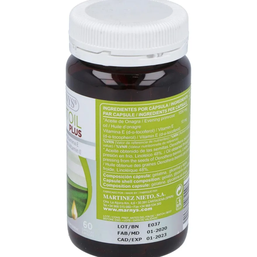 Mar - Vitoil Plus Aceite Onagra 1050mg 60caps - Marnys