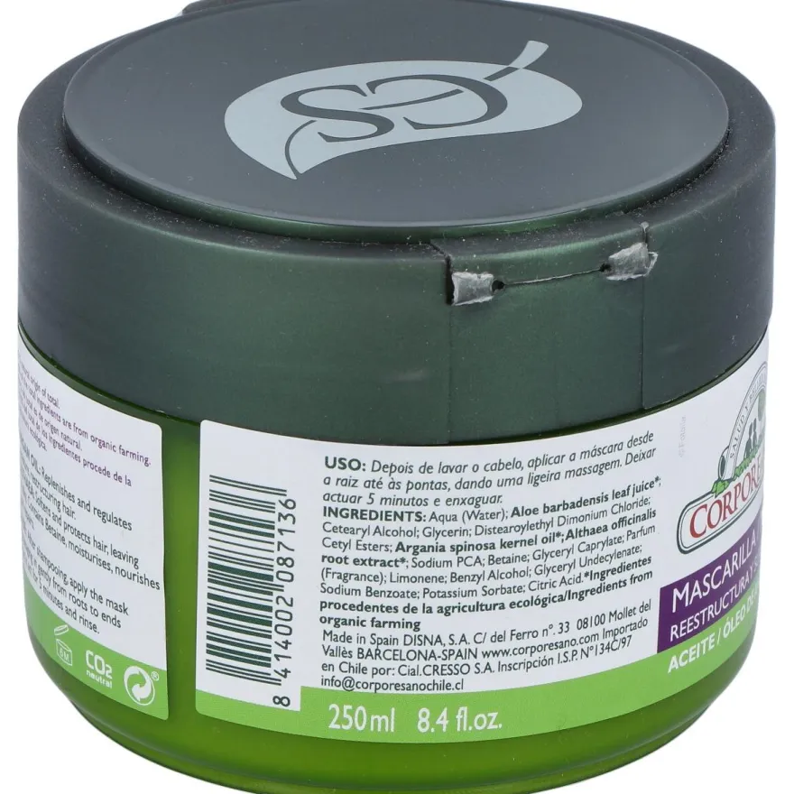Mascarilla Capilar Aceite de Argán Cosmos 50ml - Corpore Sano