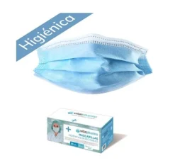 Mascarilla Higiénica Desechable Adulto 2 X 25 Unidades, 1 Caja. - Vitae Pharma