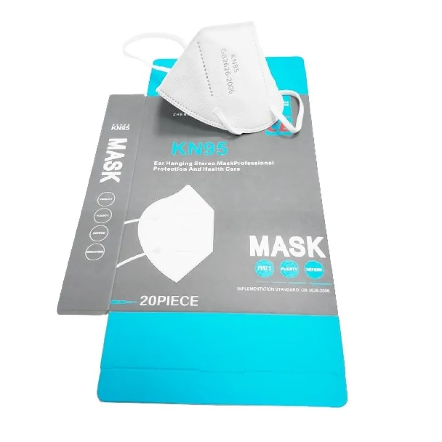 Mascarillas de Protección KN95 sin Válvula, Caja de 20 Unidades.