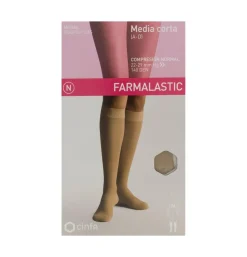 Media Corta (a - D) Compresion Normal - Farmalastic (talla Reina Plus Color Beige) - Cinfa S a
