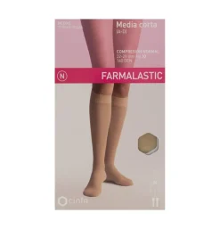 Media Corta (a - D) Compresion Normal - Farmalastic (talla Extragrande Color Beige) - Cinfa S a