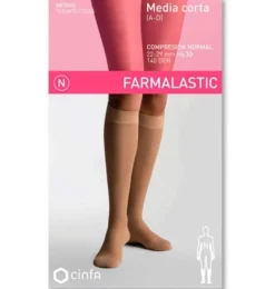 Media Corta (a - D) Compresion Normal - Farmalastic (talla Pequeña Color Beige) - Cinfa S a