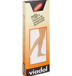 Media Corta (a - D) Compresion Normal - Viadol Va - 34 (talla Grande Color Beige) - Milo