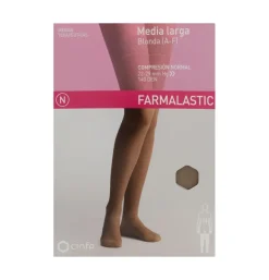 Media Larga (a - F) Compresion Normal - Farmalastic Blonda (talla Reina Color Camel) - Cinfa S a