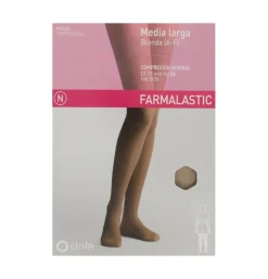 Media Larga (A-F) Compresion Normal - Farmalastic Blonda (Talla Pequeña Color Beige)