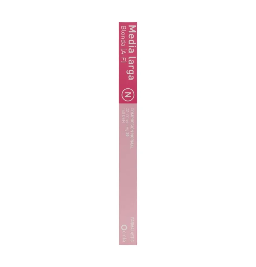 Media Larga (a - F) Compresion Normal - Farmalastic Blonda (talla Grande Color Negro) - Cinfa S a