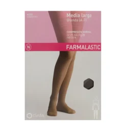 Media Larga (a - F) Compresion Normal - Farmalastic Blonda (talla Grande Color Capuchino) - Cinfa S a