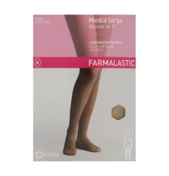 Media Larga (a - F) Compresion Normal - Farmalastic Blonda (talla Reina Plus Color Beige) - Cinfa S a