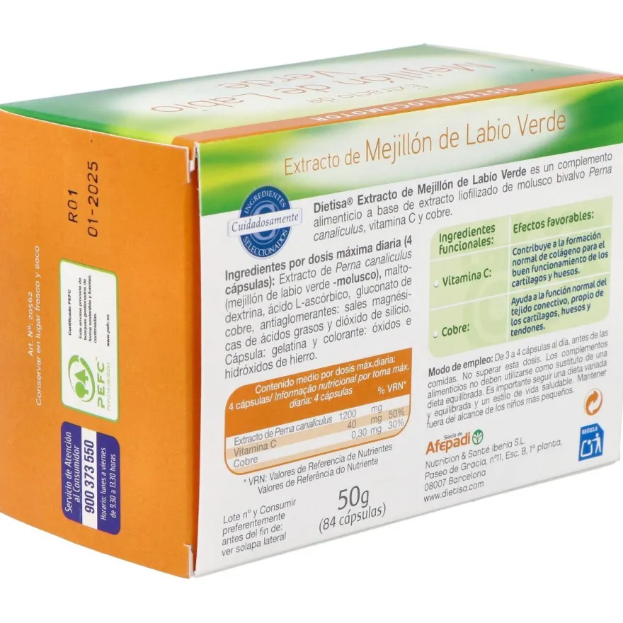 Mejillon de Labio Verde (gemiflor Super) 84cap 2 - Dietisa