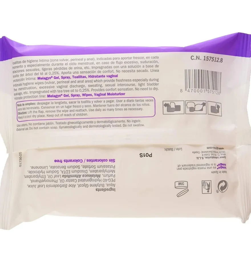 Melagyn Toallitas (15 Unidades Flow Pack) - Sin Marca
