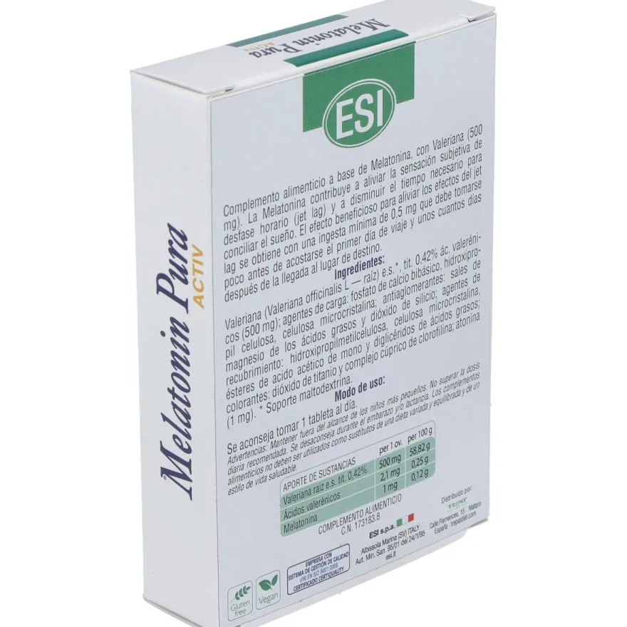 Melatonin Pura Activ 1Mg. 30Cap.