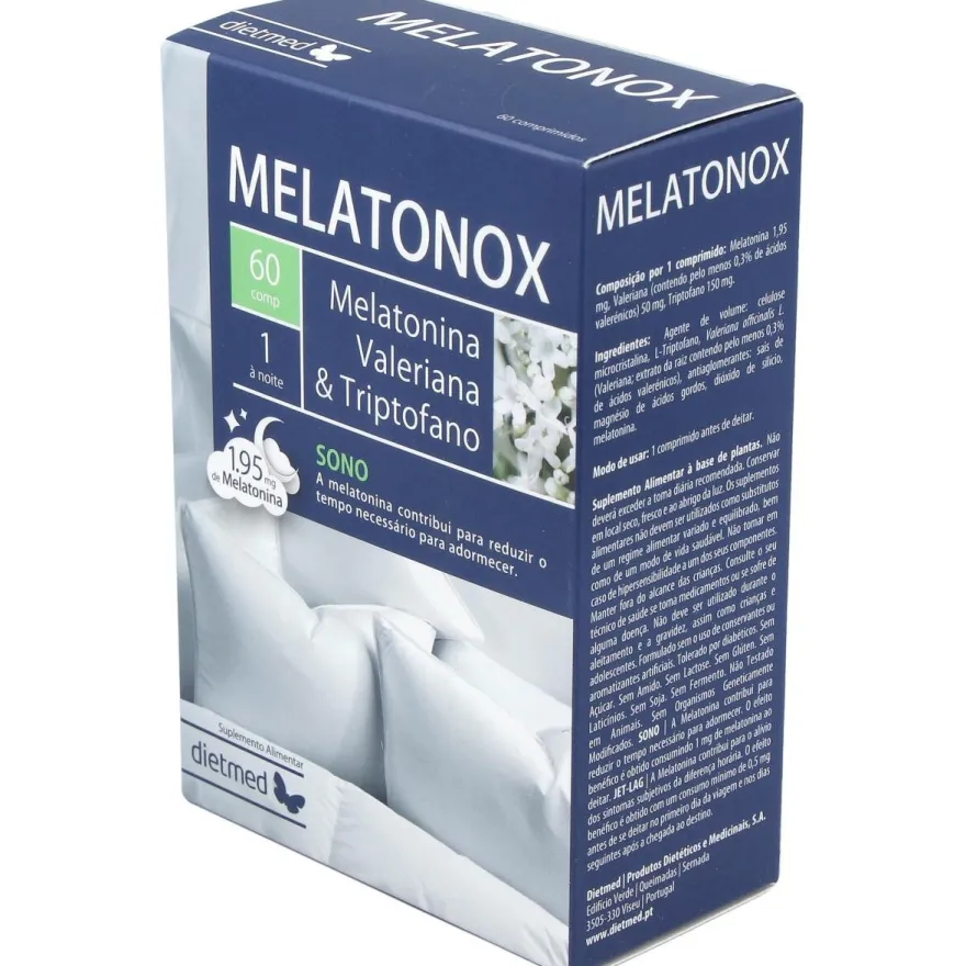Melatonox Melatonina Valeriana y Triptofano 60comp - Dietmed