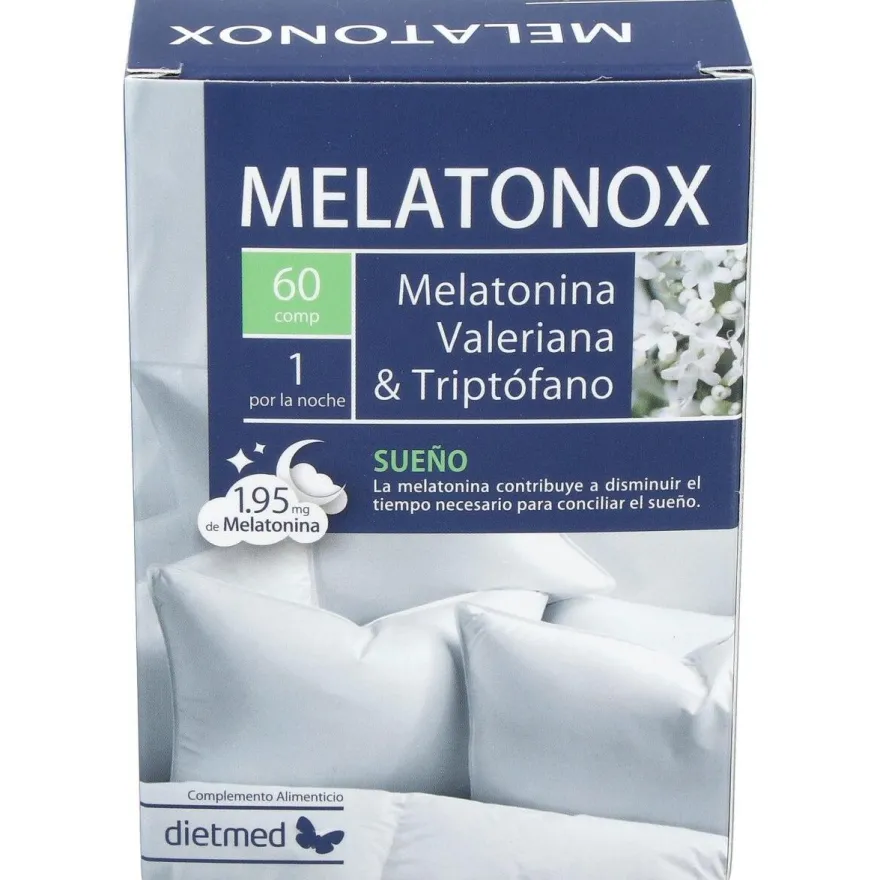 Melatonox Melatonina Valeriana y Triptofano 60comp - Dietmed