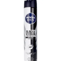 Men Black y White Invisible Desodorante Vaporizador 200 ml - Nivea