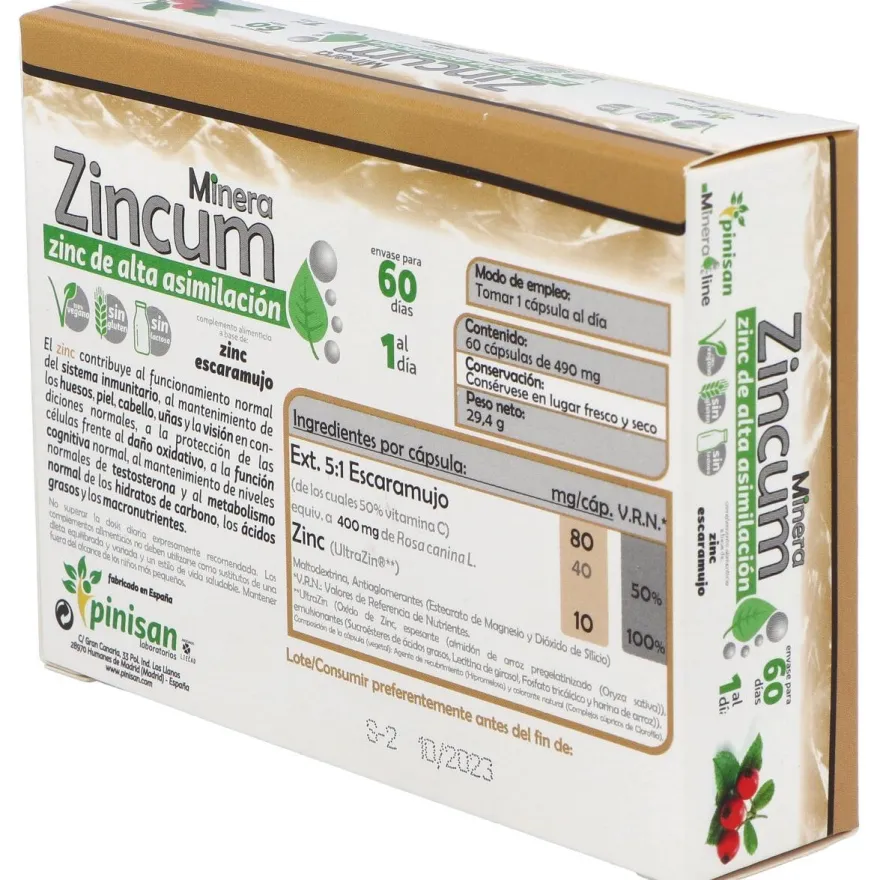 Minera Zincum 60caps - Pinisan