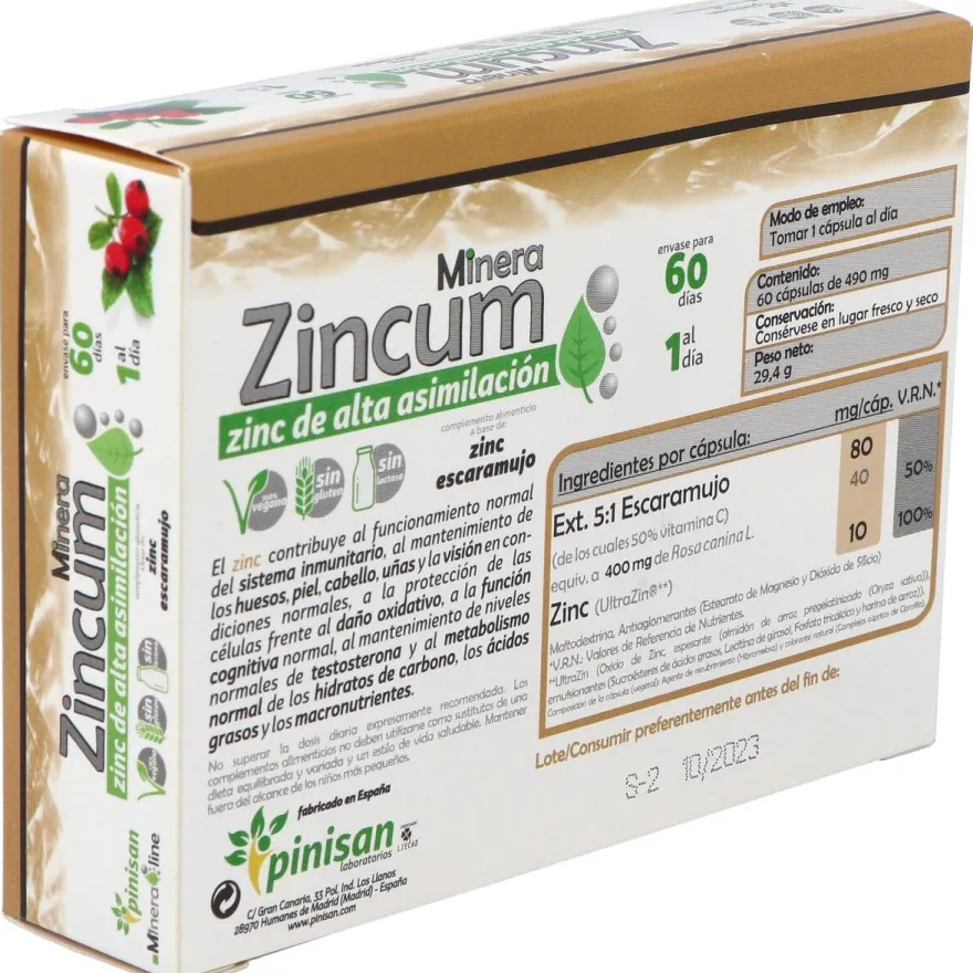 Minera Zincum 60caps - Pinisan