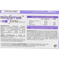 Miraferrum Forte Complemento Alimenticio 30 Cápsulas - Shedir