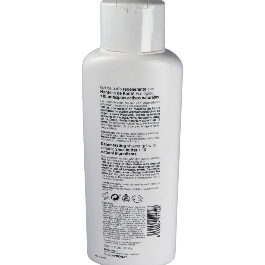 Mon Deconatur Gel De Baño Karite +10 Bio 750Ml