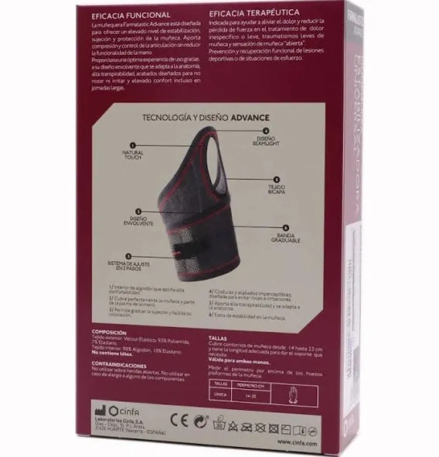 Muñequera Estabilizadora Universal - Farmalastic Advance (1 Unidad Talla Unica) - Cinfa S a