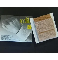 Muñequera - Medilast Velcro (1 Unidad Talla Grande Color Azul-Blanca-Azul)