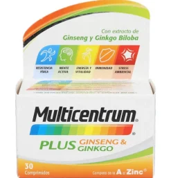 Multicentrum Plus Ginseng y Ginkgo (30 Comprimidos) - Pfizer