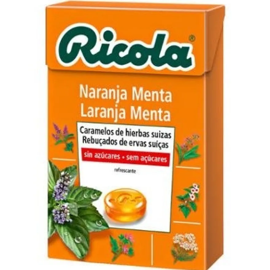 Naranja - Menta Caramelos sin Azúcar 50g - Ricola