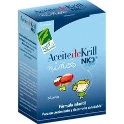 100% Natural Aceite De Krill Nko Original Niños 60 Perlas