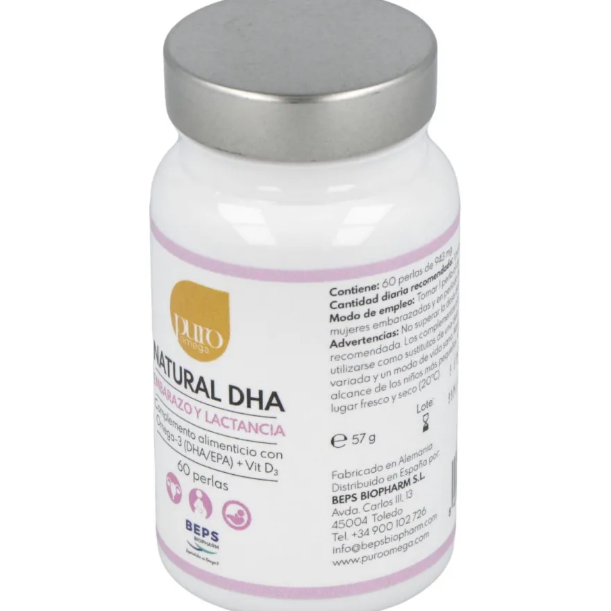 Natural Dha Embarazo Lactancia 60 Perlas - Puro Omega