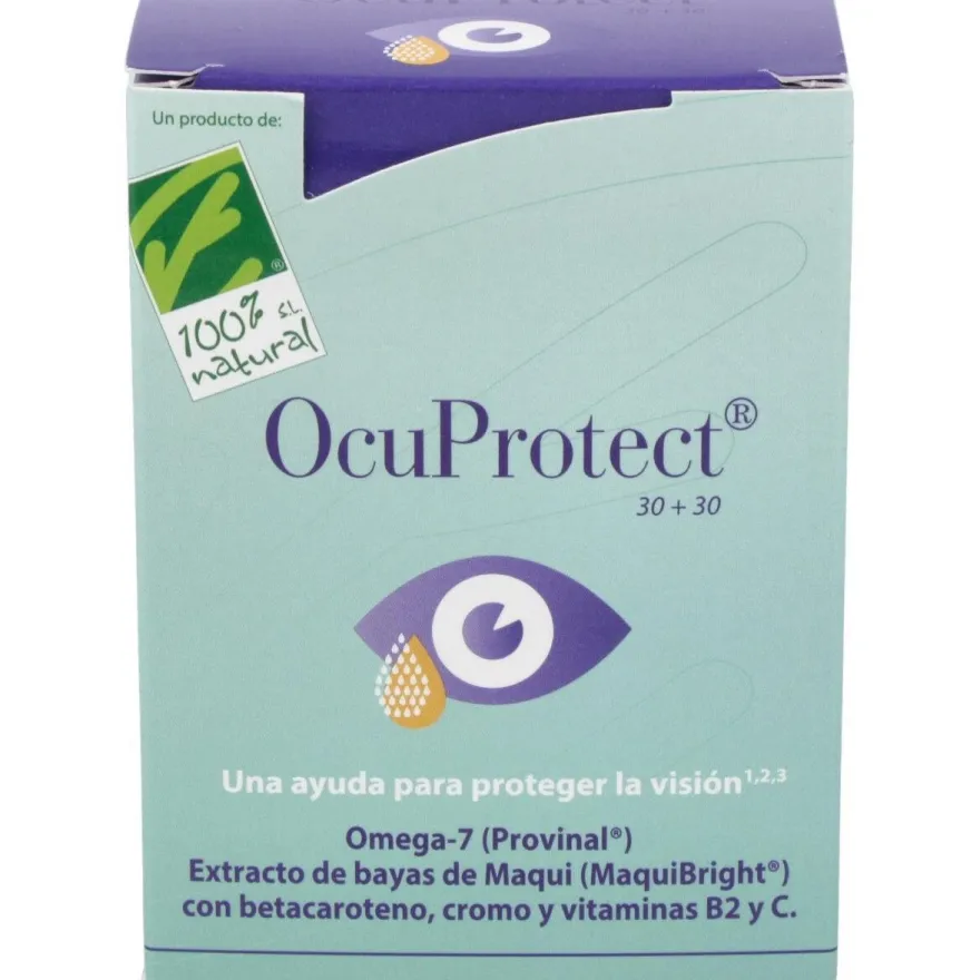 100% Natural Ocuprotect 30 Cápsulas +30 Cápsulas - Cien por Cien Natural