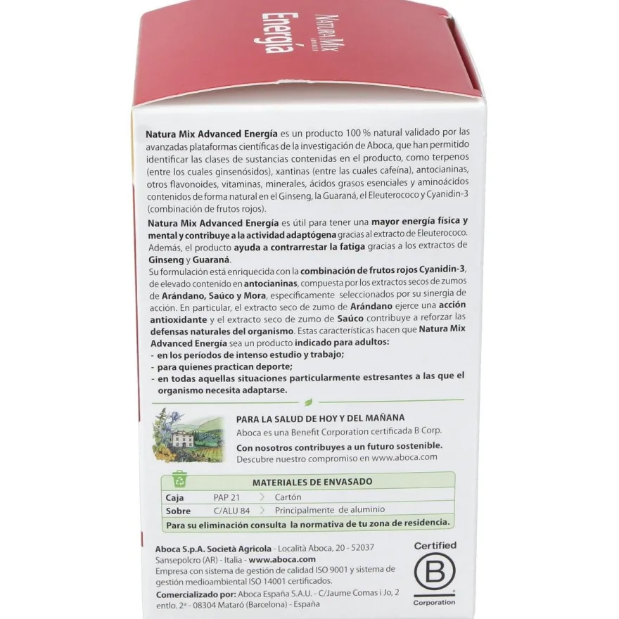 Natura Mix Advanced Energía, 28 Unidades - Aboca