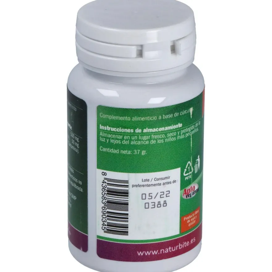 Naturbite Turmeric Curcuma 500Mg 60Caps