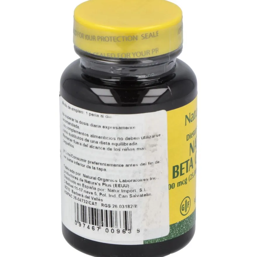 Nature'S Plus Beta Caroteno 90 Perlas