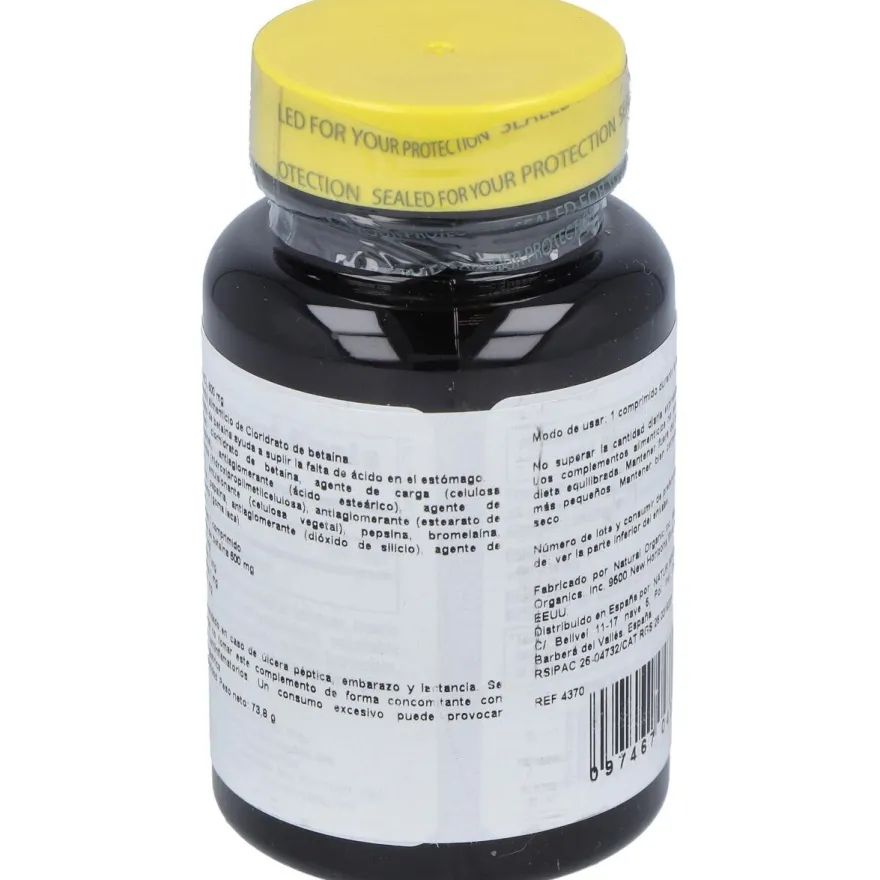 Naturesplus Betaina Hcl 600mg 90comp - Natures Plus