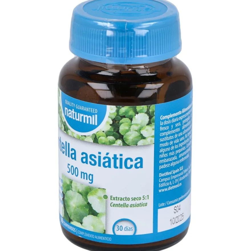 Naturmil Centella Asiatica 500 mg 90 Comprimidos - Dietmed