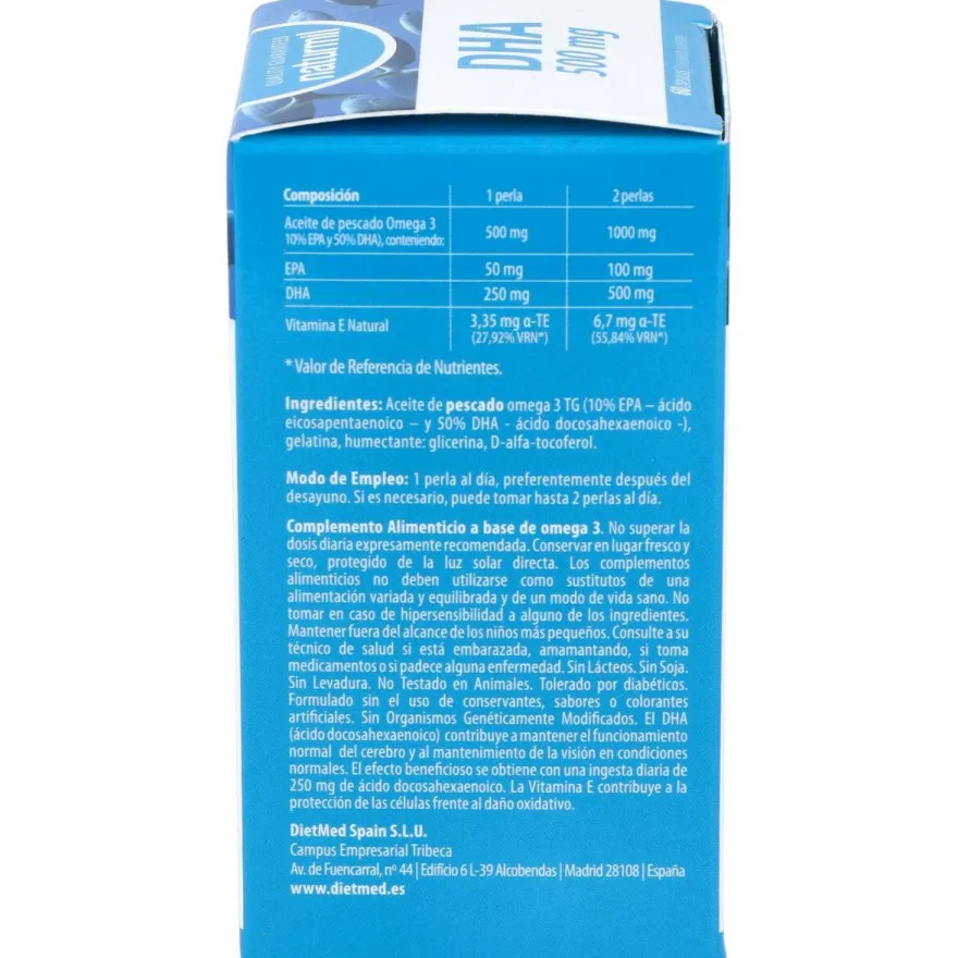 Naturmil Dha 500 Mg Sin Gluten 60 Capsulas