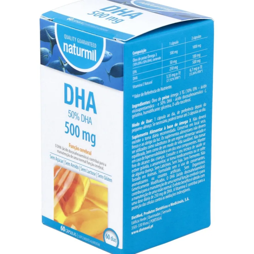Naturmil Dha 500 Mg Sin Gluten 60 Capsulas