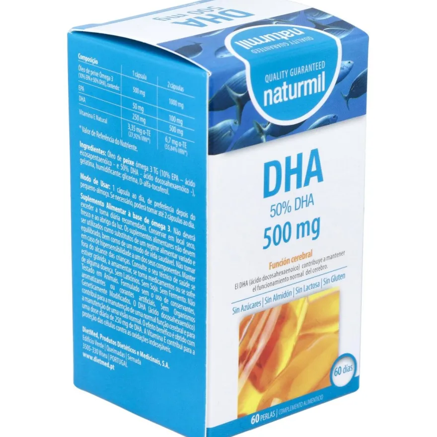 Naturmil Dha 500 Mg Sin Gluten 60 Capsulas