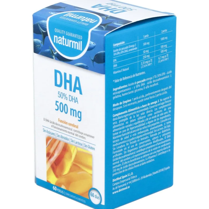 Naturmil Dha 500 Mg Sin Gluten 60 Capsulas