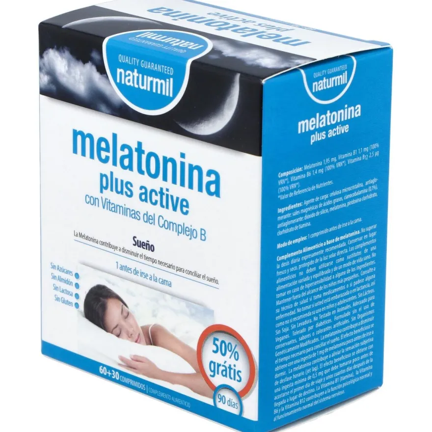Naturmil Melatonina Plus Active 1_9Mg 60Comp