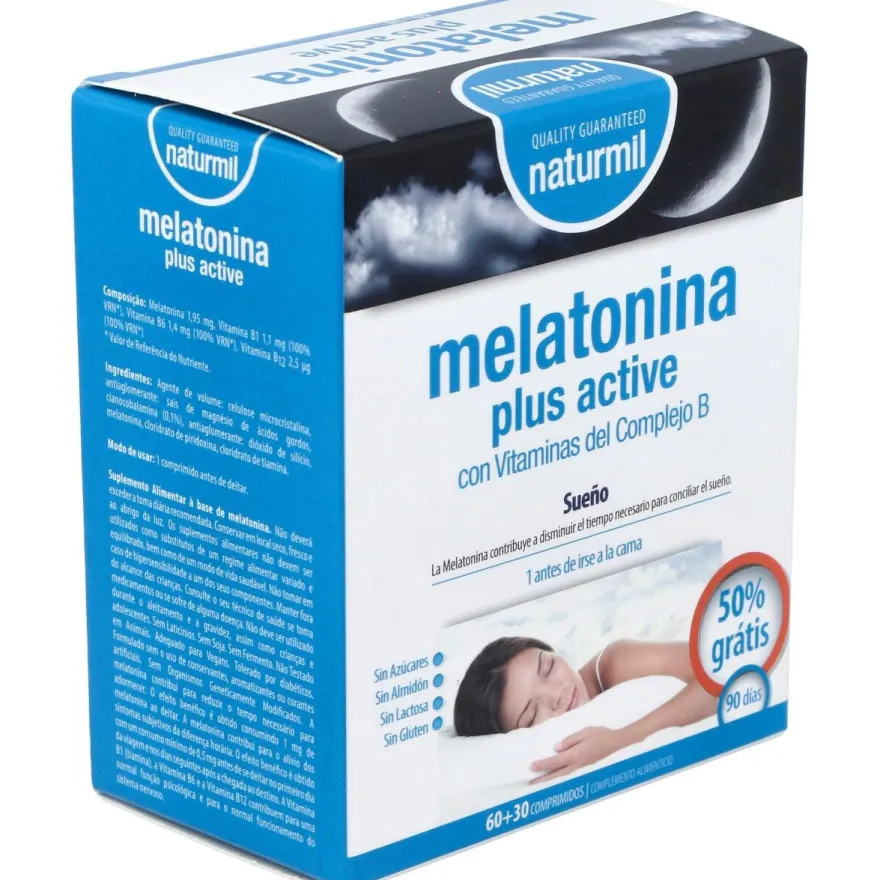Naturmil Melatonina Plus Active 1_9Mg 60Comp