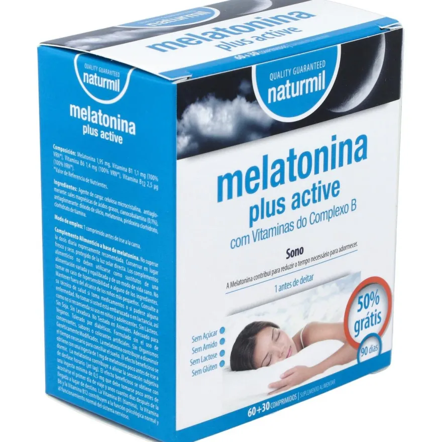 Naturmil Melatonina Plus Active 1_9Mg 60Comp
