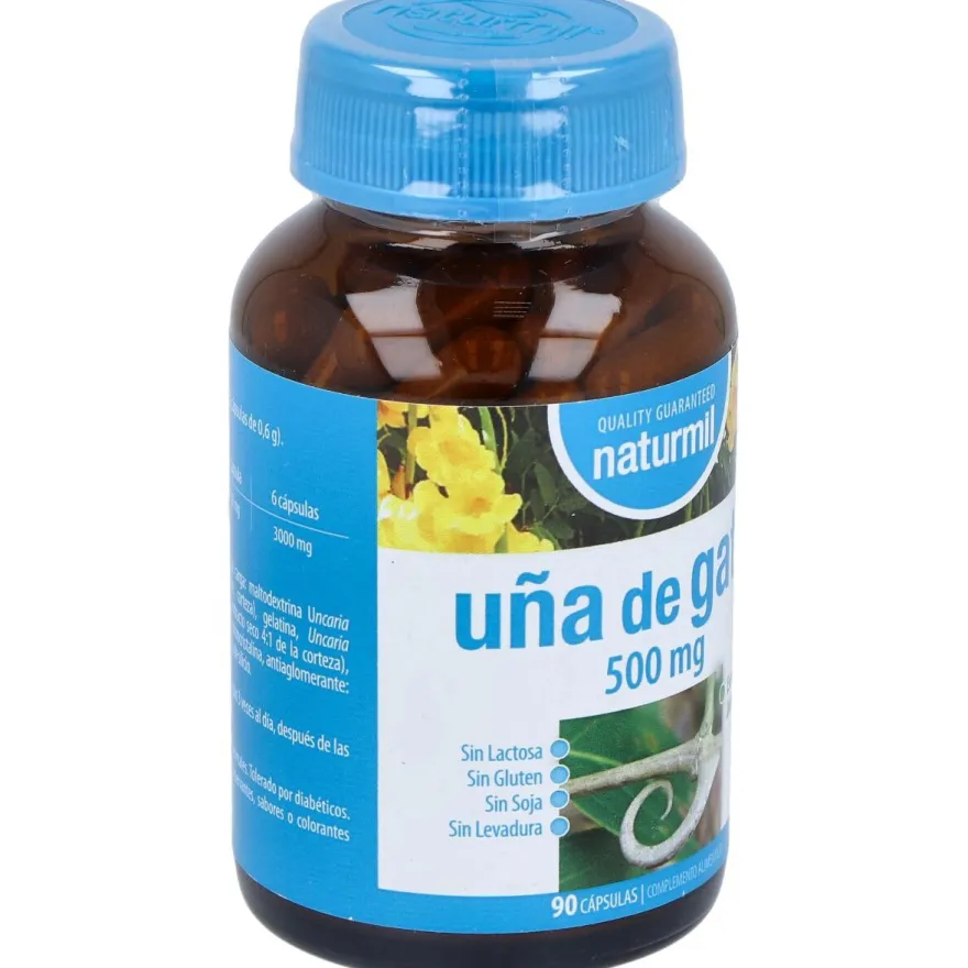Naturmil Uña de Gato 500 mg 90 Cápsulas - Dietmed