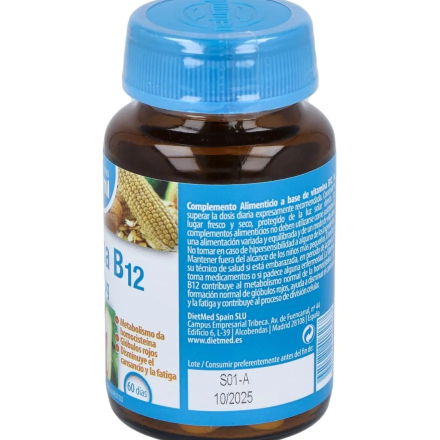 Naturmil Vitamina B12 2500ug 60 Comprimidos - Dietmed